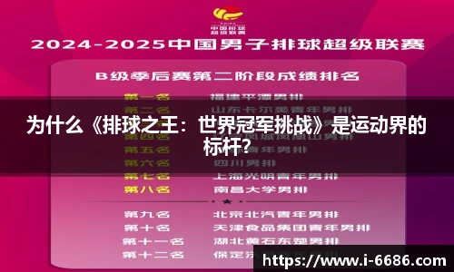 为什么《排球之王：世界冠军挑战》是运动界的标杆？
